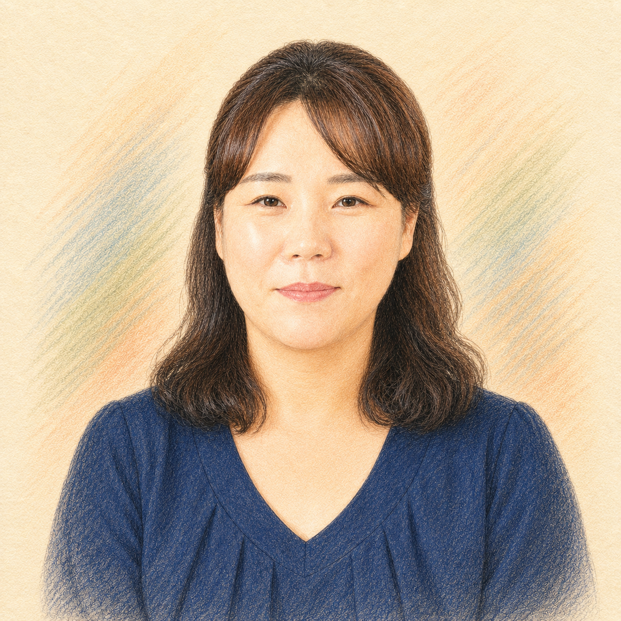 황은미 이사의 파스텔 연필 초상화