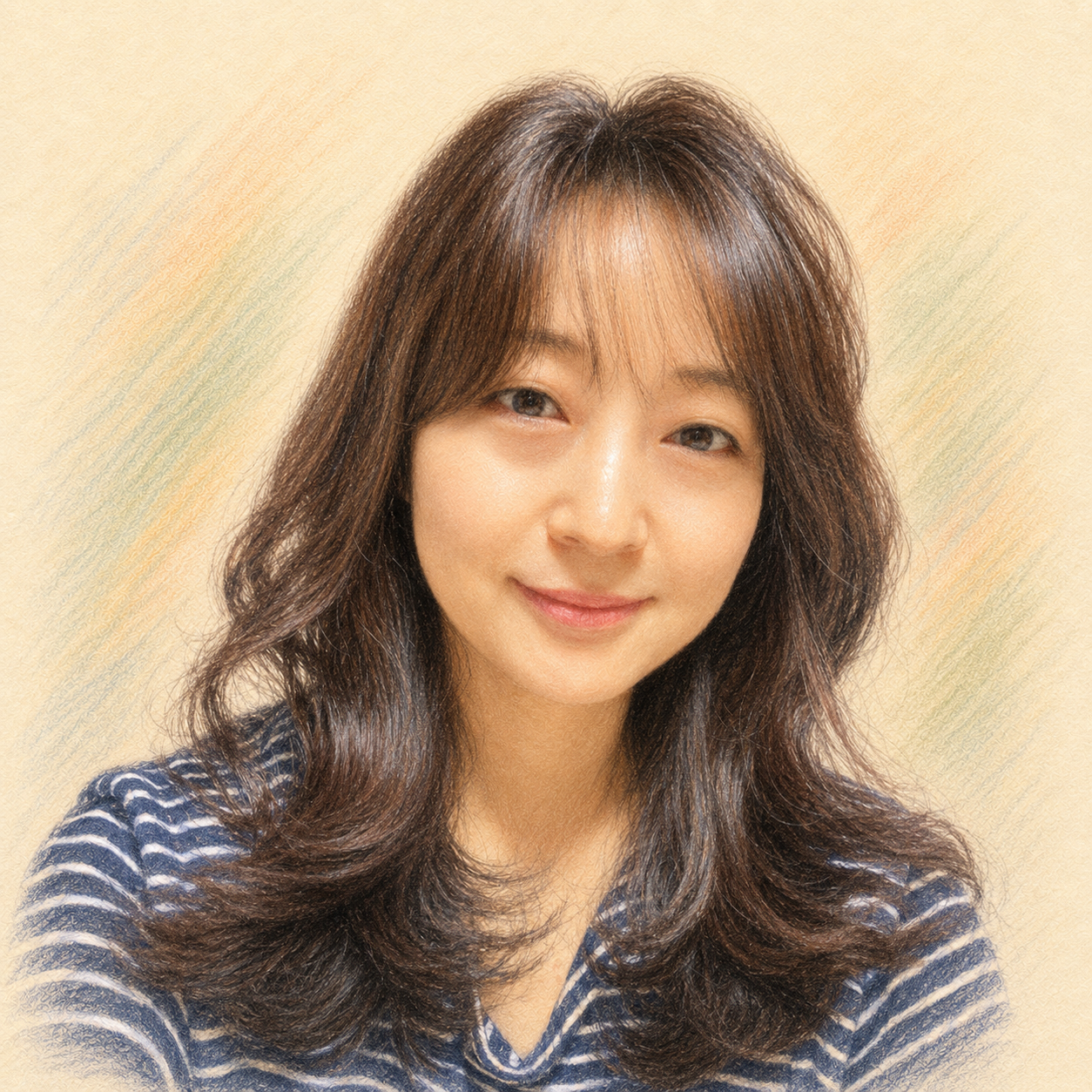 손영란 이사의 파스텔 연필 초상화